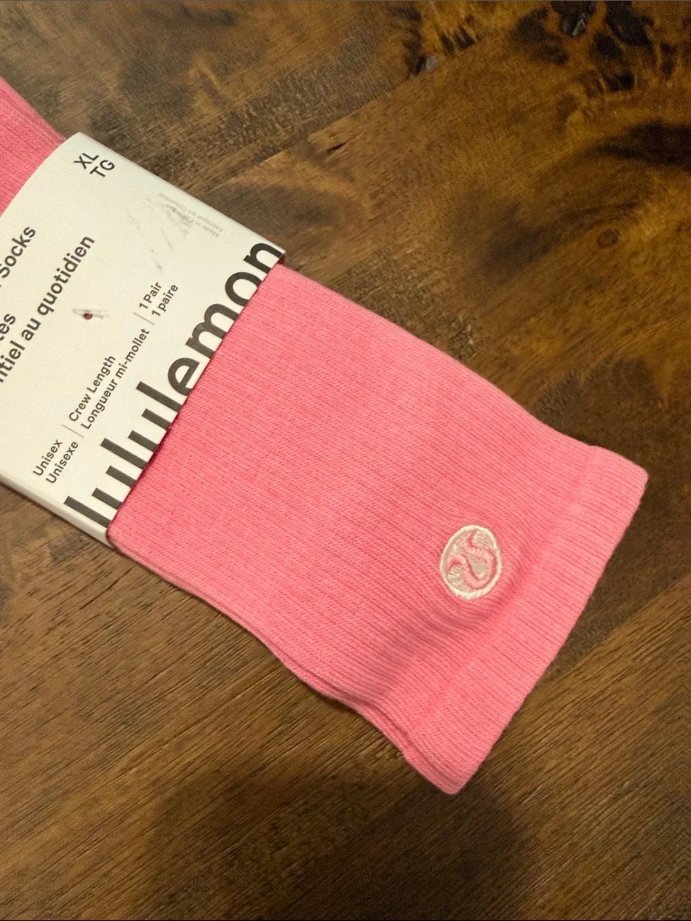 lululemon athletica Daily Essential Crew Socks in Pink hot pink XL